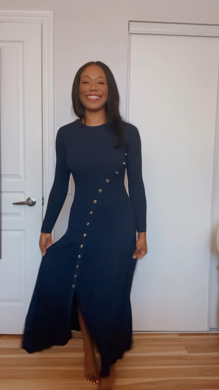If there is one dress you should get for fall - this is it! I love this dress b/c it’s such a classic and elegant style. It fits like an absolute dream and for once I’m looking forward to fall lol 😆 

#LTKOver40, #LTKparties, dress on sale, fall dress, winter dress, maxi dress, long dress, midi dress, how to style, what to wear, navy blue dress, Sandro Paris Dress, Sandro Dress

#LTKxNSale #LTKVideo 

#LTKWedding