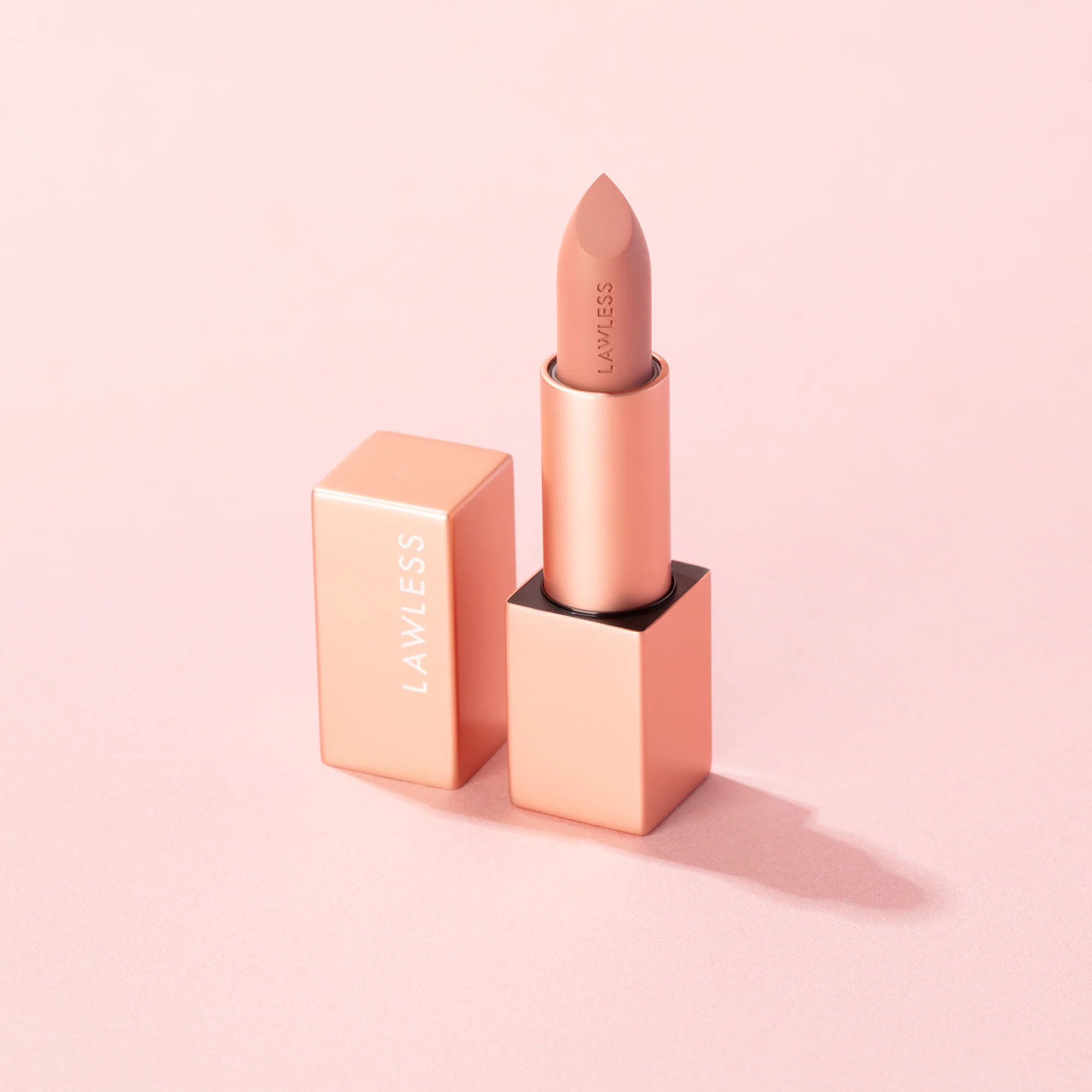 Forget The Filler Lip-Plumping Line-Smoothing Satin Cream Lipstick 8 - Soft Truffle | Lawless Beauty
