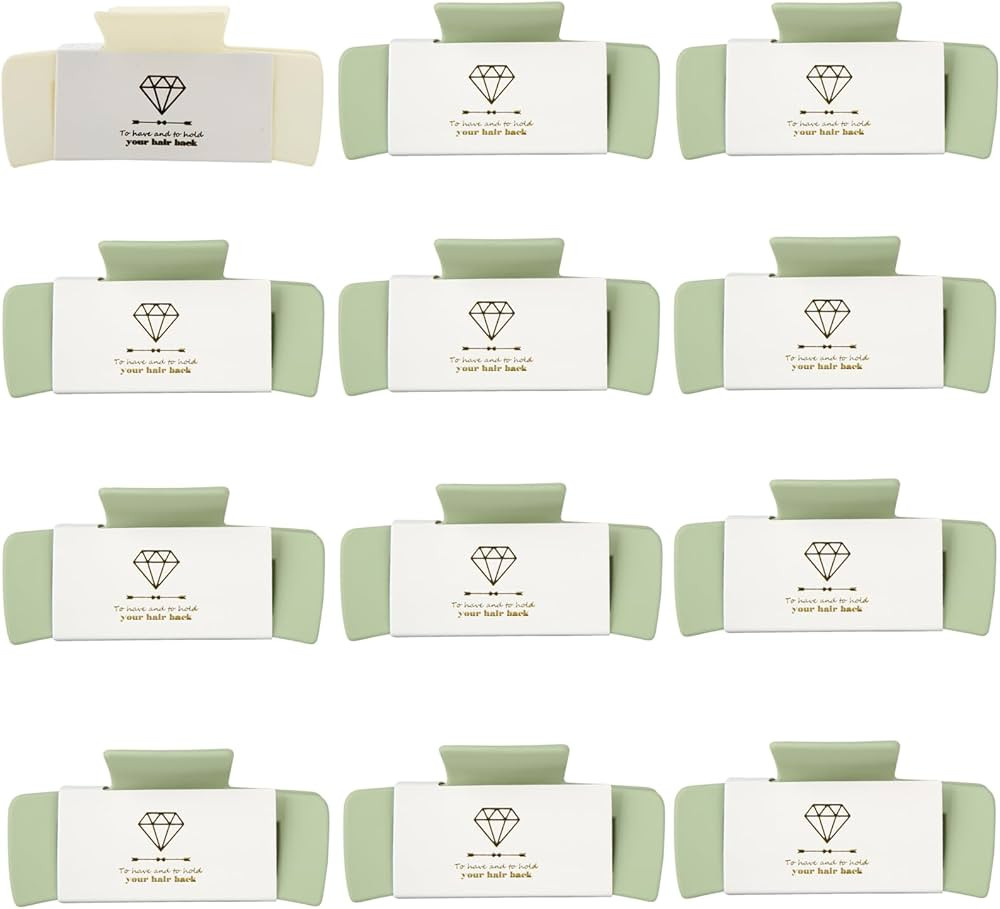 Bridesmaid Hair Claws 4.1 Inch Square Hair Clips Set of 12 for Bridal Showers, Wedding Party Favo... | Amazon (US)