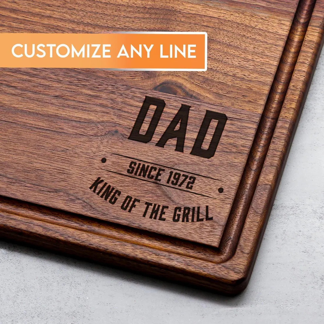 Personalized King of the Grill Cutting Board, Custom BBQ Gift for Dad, USA Made - Etsy | Etsy (Global)