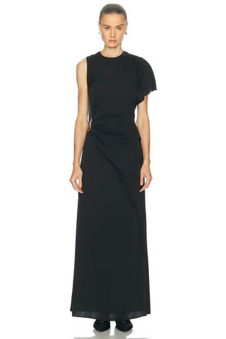 SRG Hallie Silk Dress in Black | FWRD 