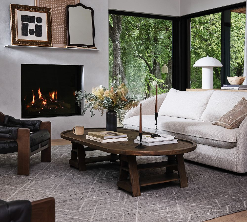 Stardust Reclaimed Wood Oval Coffee Table (72") | Pottery Barn (US)