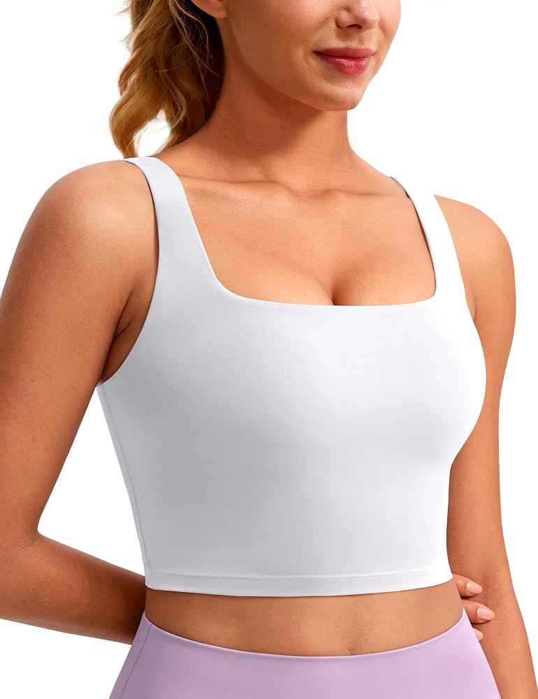 BAYDI Clouduxi Square Neck Sports Bras for Women - Padded Workout Tops with Built - in Bra U Back... | Amazon (UK)