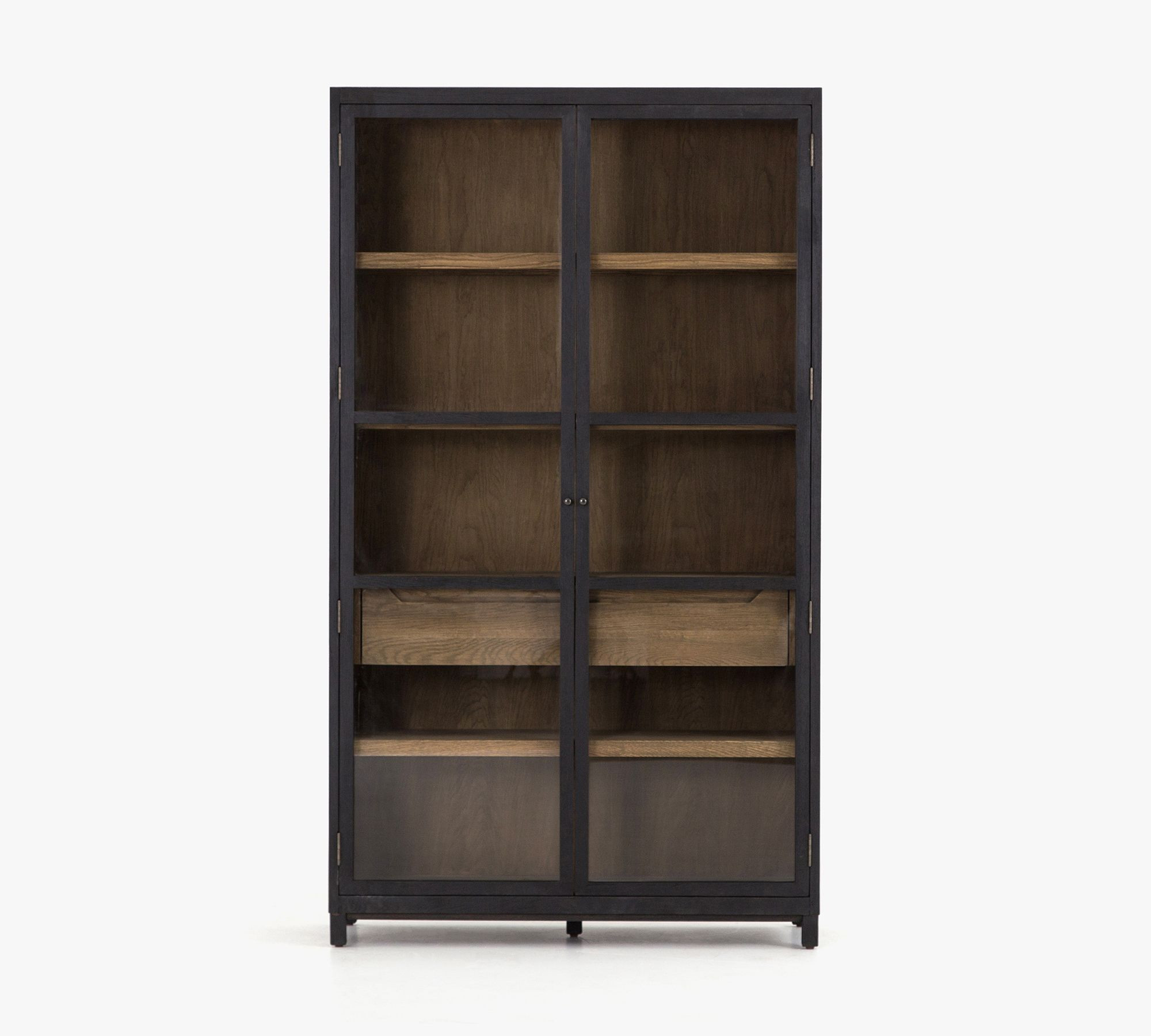 Bryer 47.5"" x 89"" Display Cabinet, Matte Black | Pottery Barn (US)