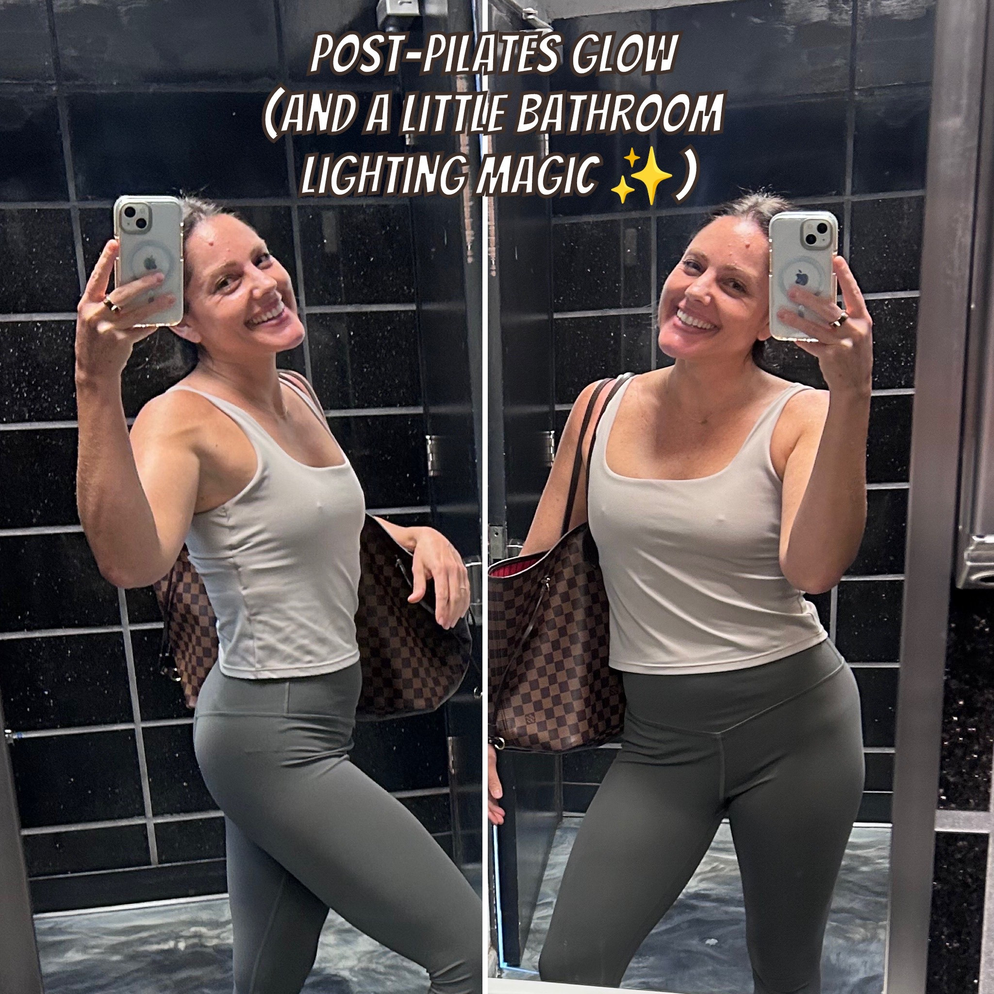 Wearing Fabletics, size medium — comfy enough for class, cute enough for coffee after ☕💪 Linked all my fave activewear so you can shop my go-tos 🖤 
.
Linked my favorite activewear pieces — because a good outfit makes the workout better.

#LTKFindsUnder50 #LTKItBag #LTKActive