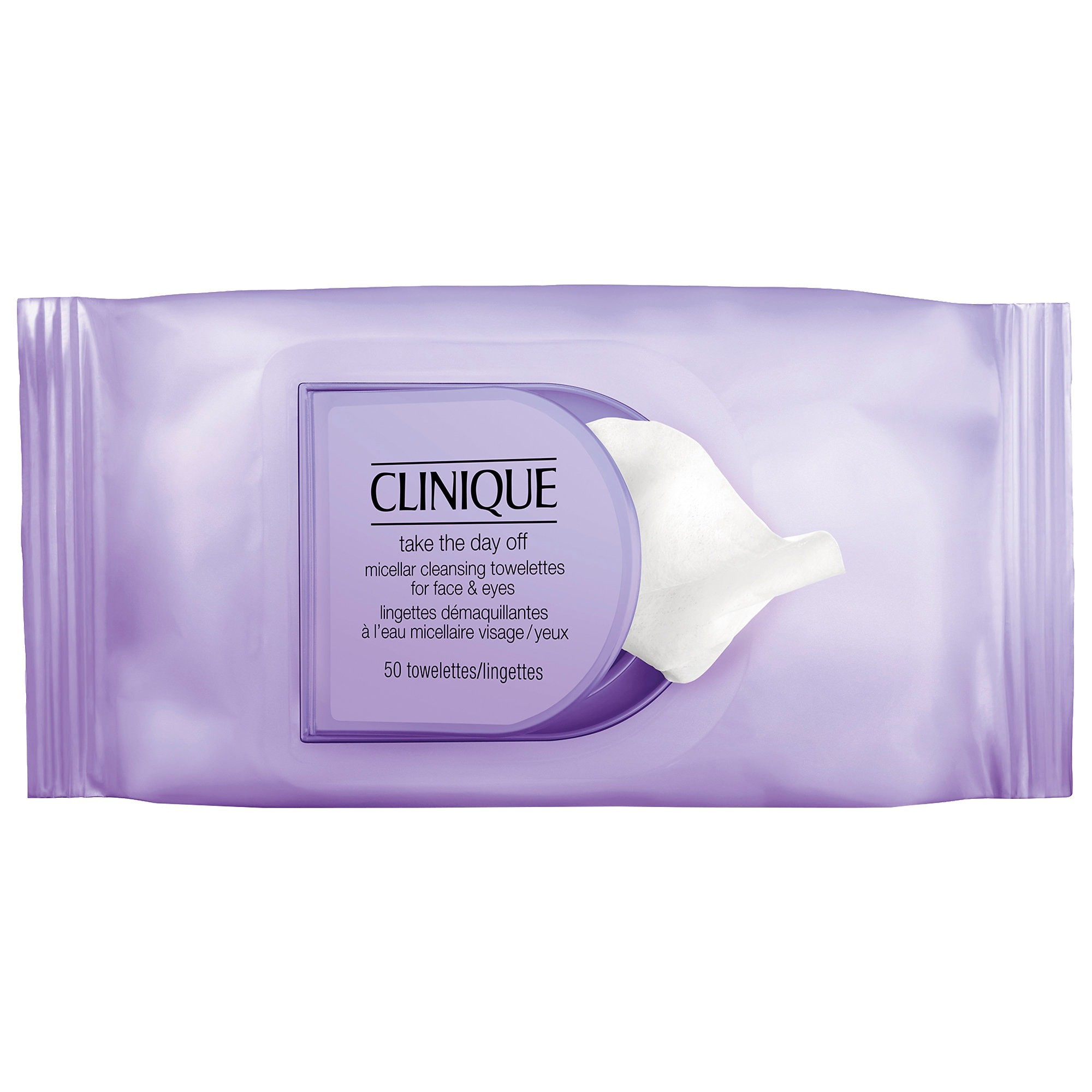 CLINIQUE Take The Day Off Micellar Cleansing Makeup Remover Wipes for Face & Eyes 50 Wipes | Sephora (US)