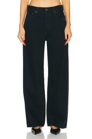 AGOLDE Low Slung Baggy Jeans in Black | FWRD 