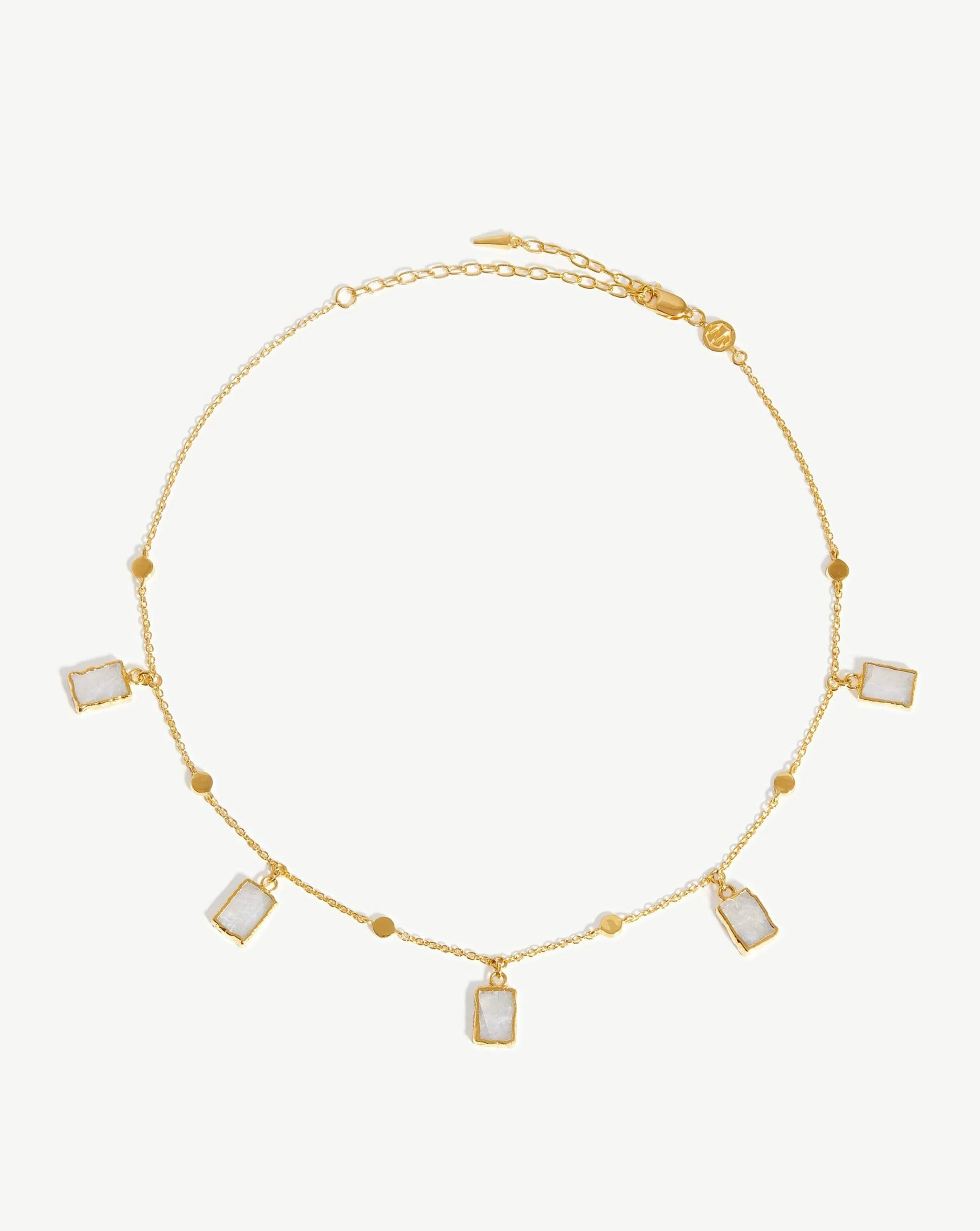 Lena Charm Choker - 18ct Gold Plated/Rainbow Moonstone | Missoma UK