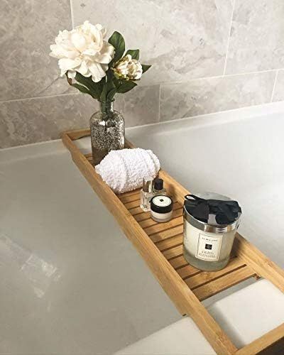 Wooden Bathtub Caddy Tray Wooden Tray for Bathroom Bath Caddy Bathroom Shelve Home Decor Bath Tra... | Amazon (US)