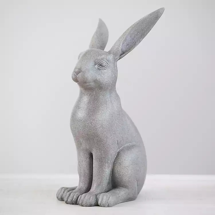 Gray Stone Easter Bunny Figurine | Kirkland's Home
