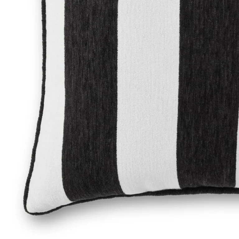 Better Homes & Gardens 18" x 18" Cabana Black & White Outdoor Pillow | Walmart (US)