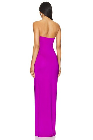 Solid Tube Gathered Slit Dress in Supernova | Revolve Clothing (Global)