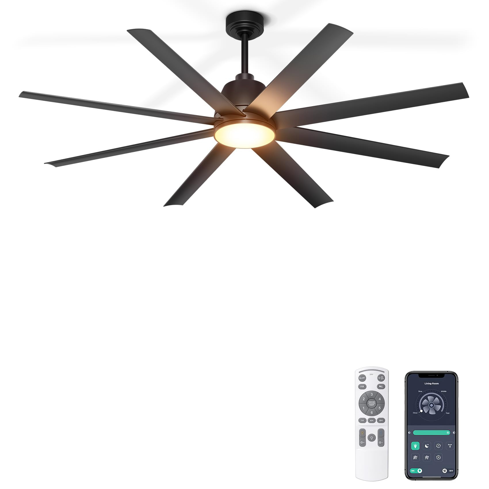 65'' Modern Garage Ceiling Fan | Amazon (US)