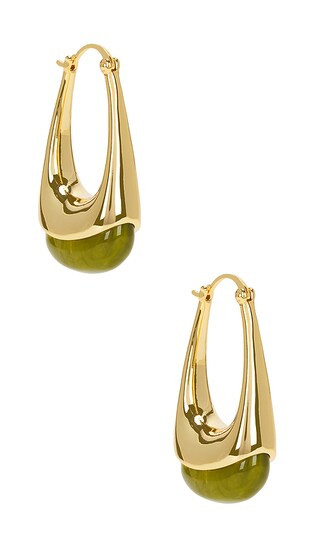 Elysee Hoop in Gold | Revolve Clothing (Global)