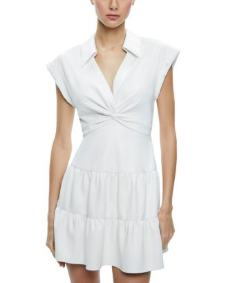 Mila Faux Leather Twist Front Cap Sleeve Dress | Bloomingdale's (US)