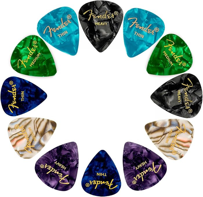 Fender Premium Picks Sampler - 12 Pack Includes Thin, Medium & Heavy Gauges (Austin Bazaar Exclus... | Amazon (US)