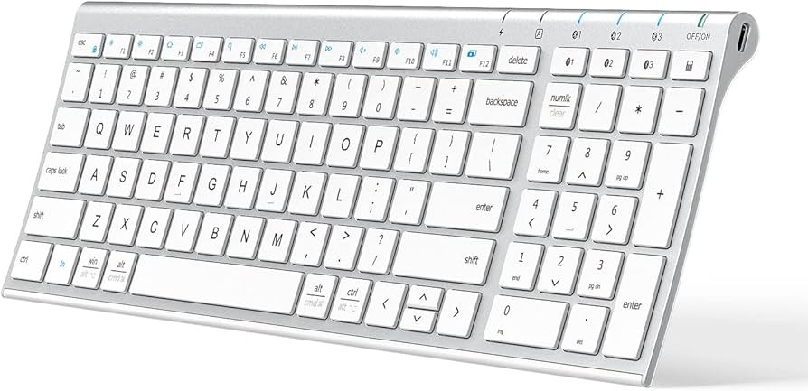 iClever BK10 Bluetooth Keyboard, Multi Device Keyboard Rechargeable Bluetooth 5.1 with Number Pad... | Amazon (CA)