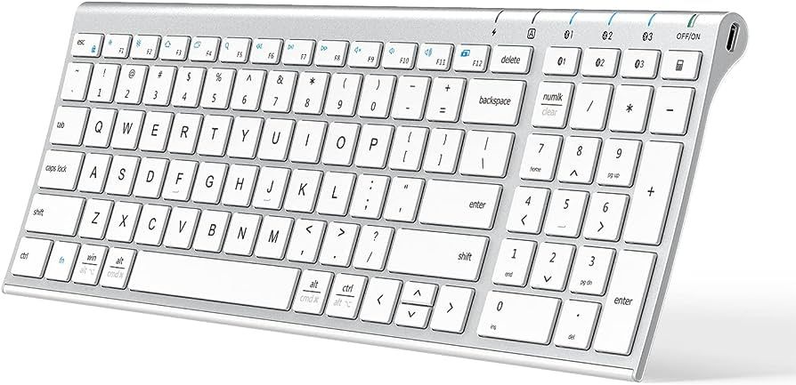 iClever BK10 Bluetooth Keyboard, Multi Device Keyboard Rechargeable Bluetooth 5.1 with Number Pad... | Amazon (US)