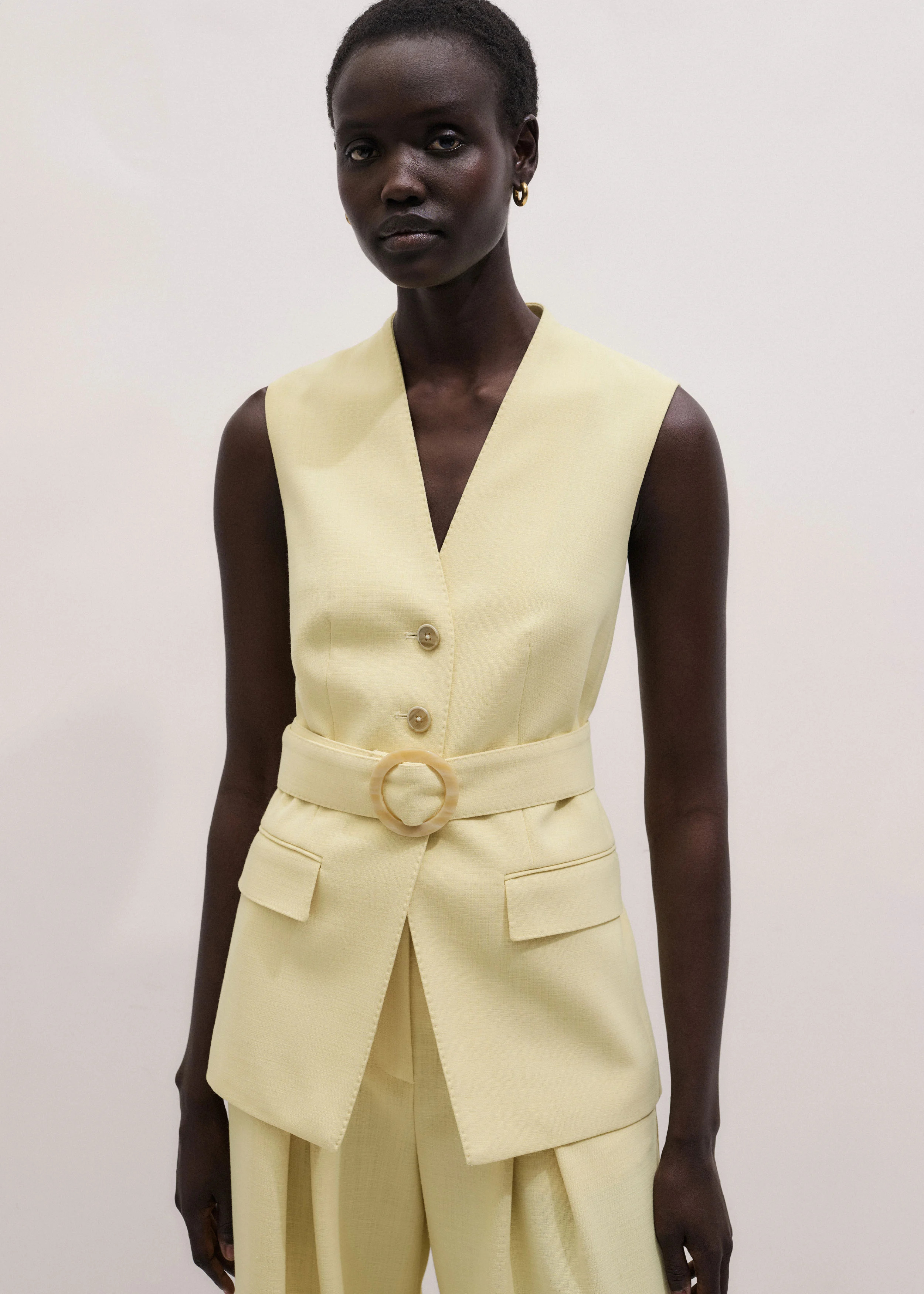 Longline Vest Crease-Less Tailoring | ME+EM US