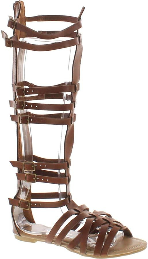 Monica-1 Knee High Gladiator Sandals Marcelino Black Brown Knee | Amazon (US)