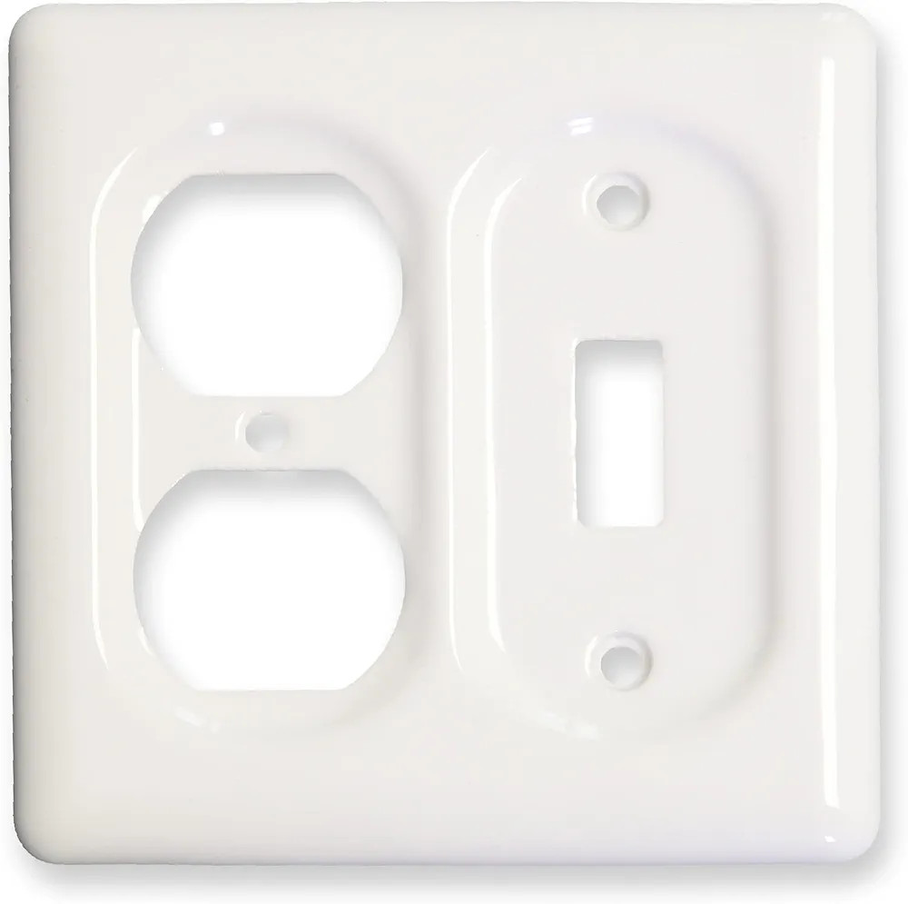 Ceramic Switch Plates,Switch Plate Covers， Wall plate, Cover, White -Toggle/Duplex | Amazon (US)