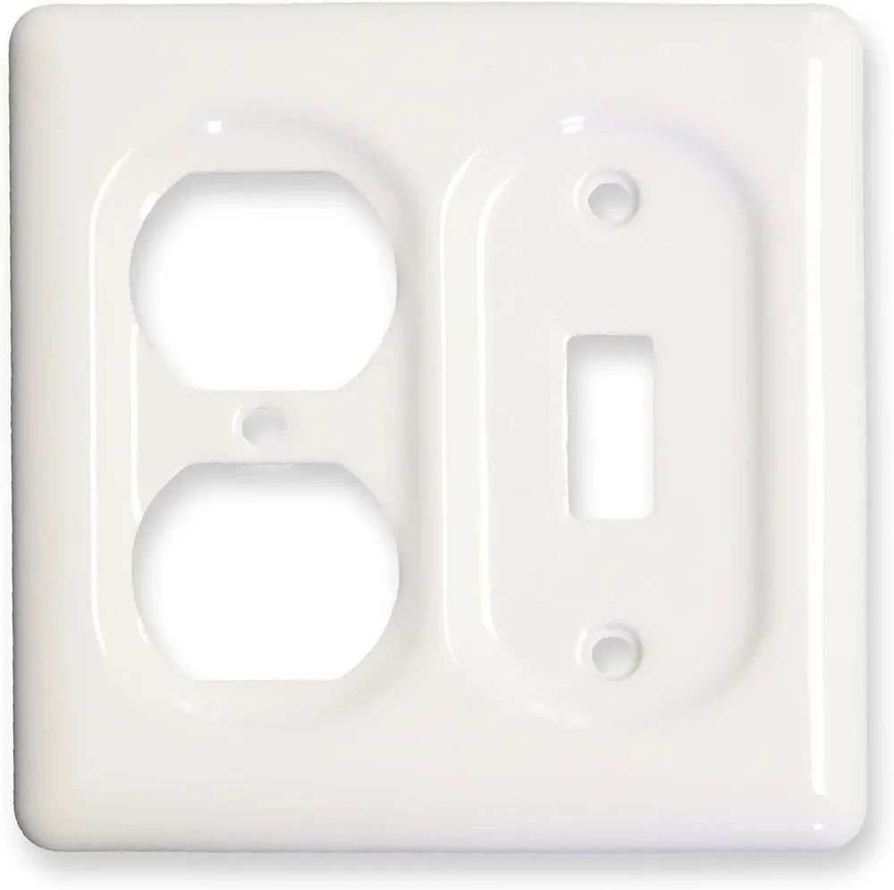 Ceramic Switch Plates,Switch Plate Covers， Wall plate, Cover, White -Toggle/Duplex | Amazon (US)