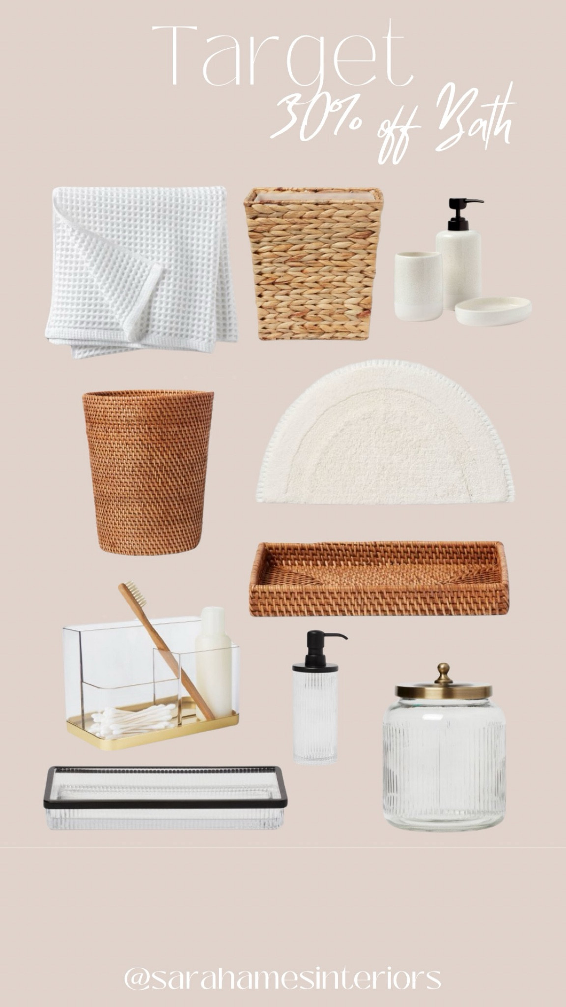 Target bath is 30% off! Love that waffle towel!

#targethome #targetdeals #bathdecor #bathroomdesign

#LTKsalealert #LTKfindsunder50 #LTKhome