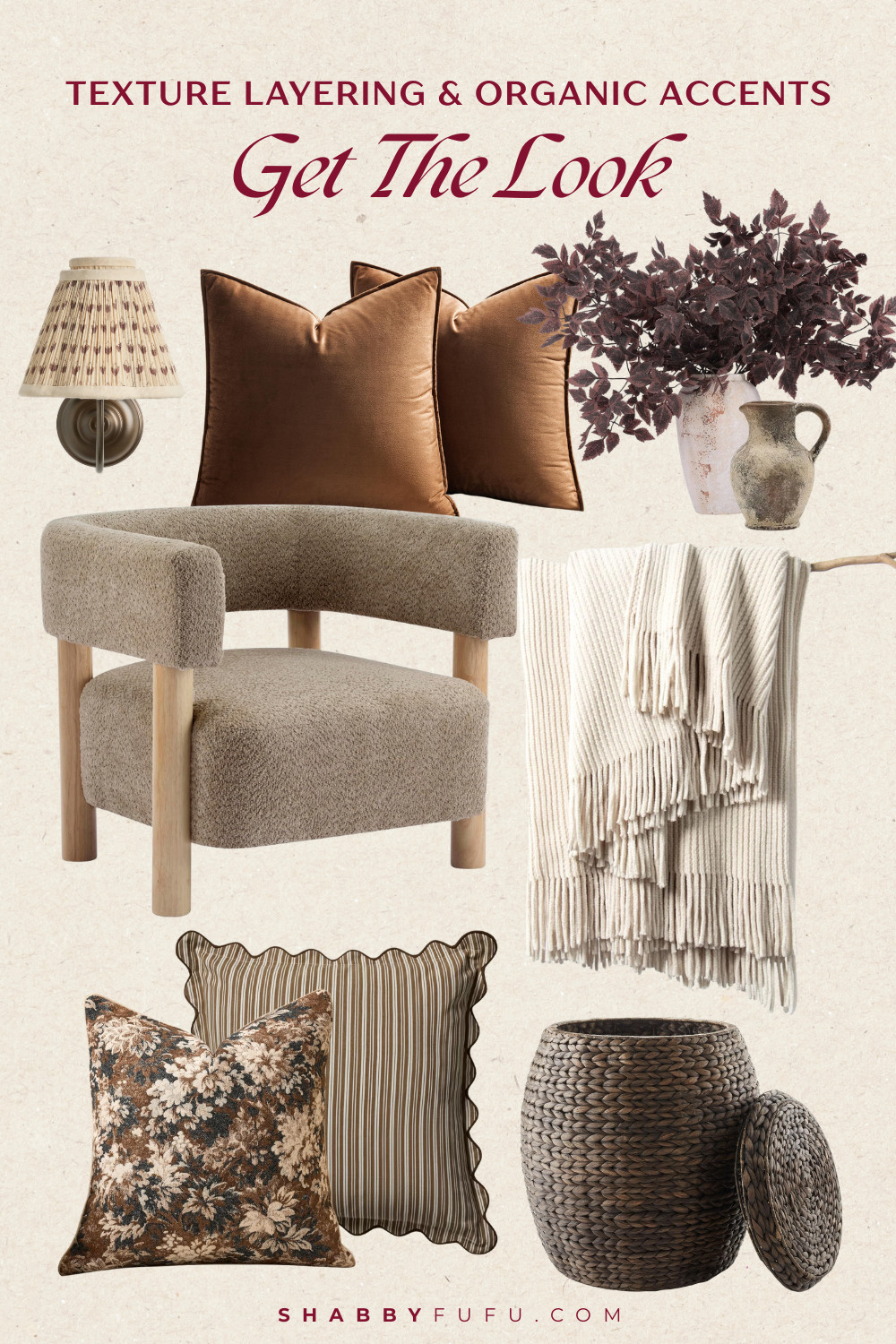 Master texture layering with velvet pillows, boucle upholstery, and woven accents. Loving these rich neutrals and organic elements to cozy up my decor for the season! 

 

#LTKHoliday #LTKSeasonal #LTKHome