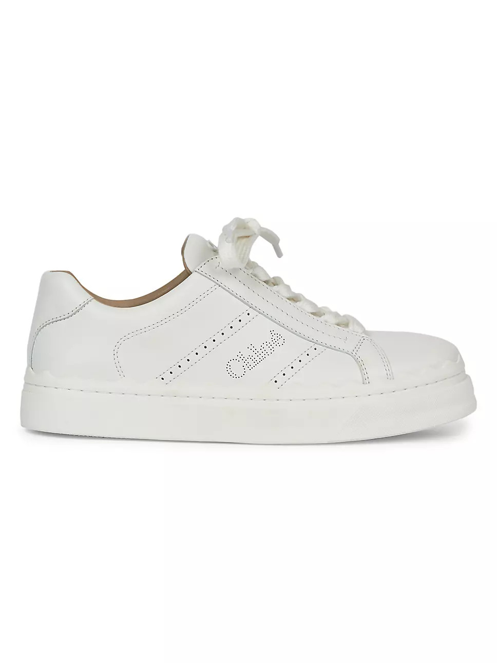 Chloé Lauren Leather Low-Top Sneakers | Saks Fifth Avenue (UK)