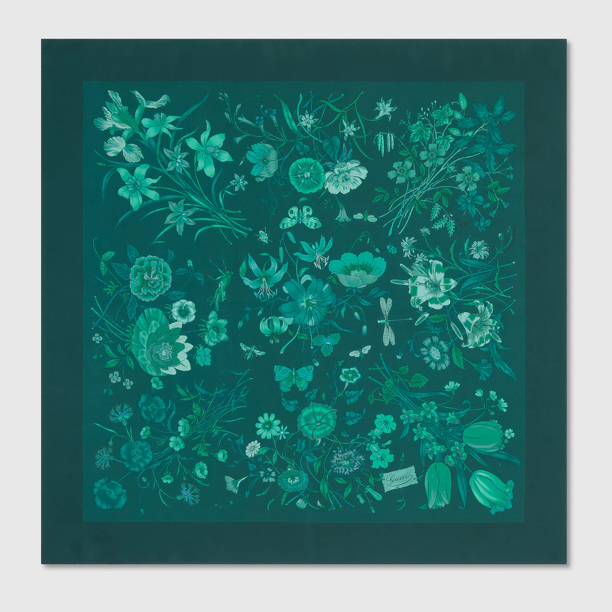 Gucci - Printed Flora silk twill carré | Gucci (US)