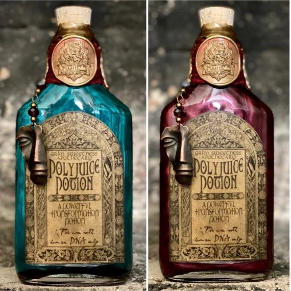 PolyJuice Potion, A Magically Color Changing Flask Potion Bottle Decoration, Apothecary Jar | Etsy (US)