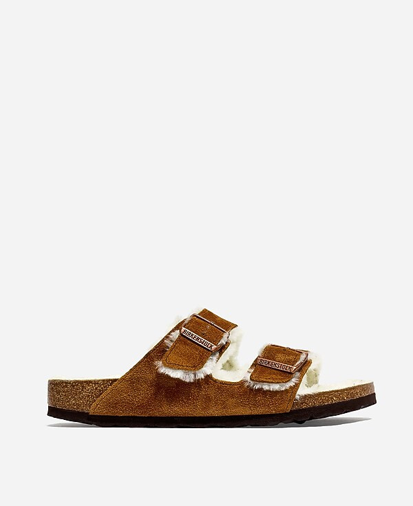 Birkenstock® Suede Arizona Sandals in Shearling | Madewell