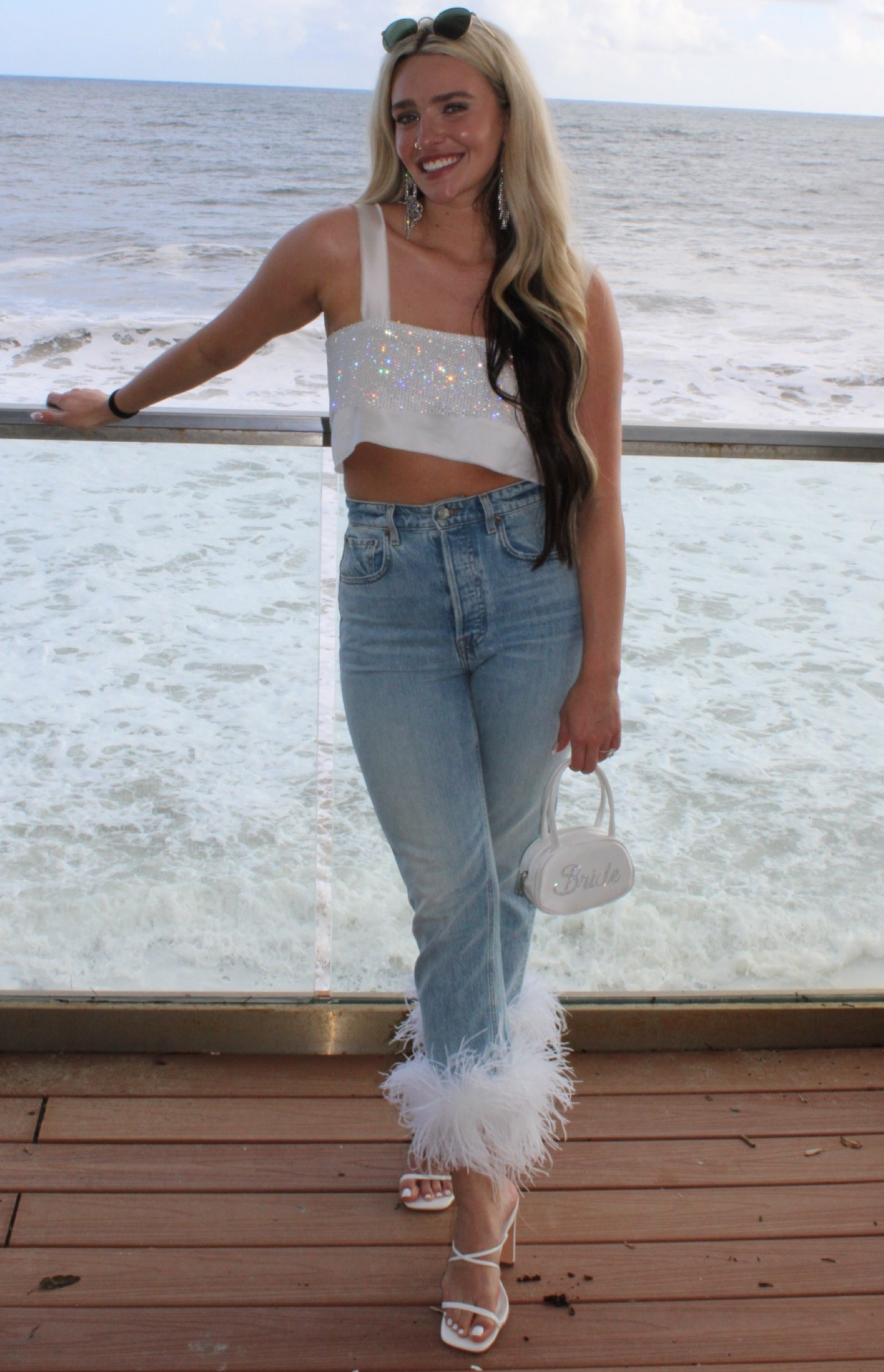 i got a 27 in the jeans, a medium in the shirt and a 10 in the heels! 