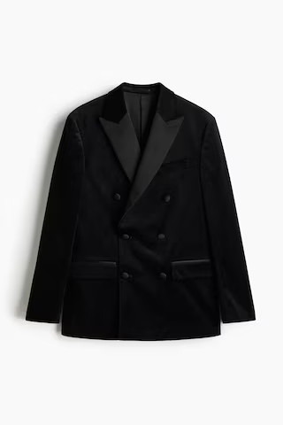 Regular-Fit Double-Breasted Velvet Jacket | H&M (US + CA)