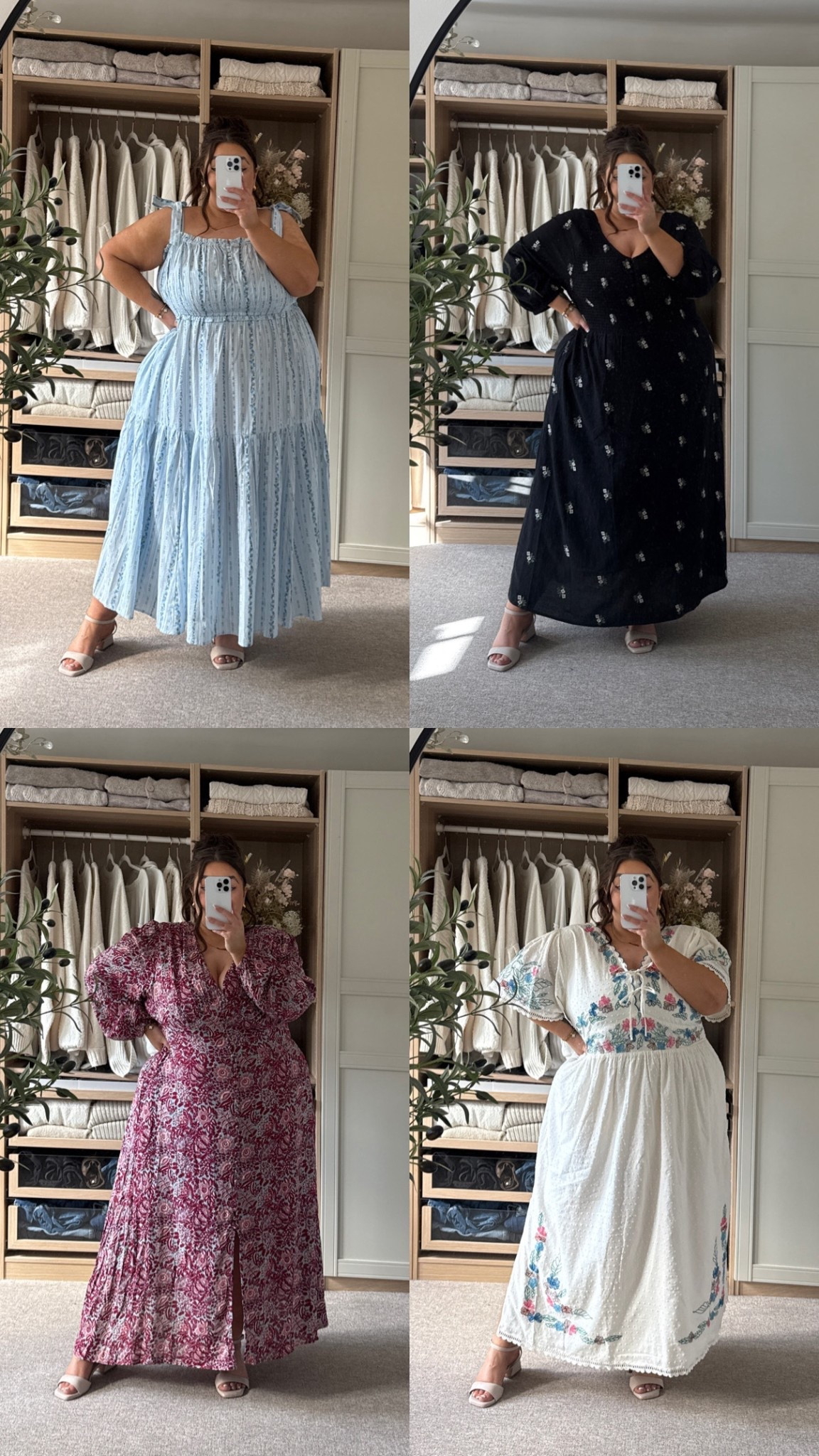 Stretchy, flowy dresses - curvy friendly 🤍🌿🍋✨