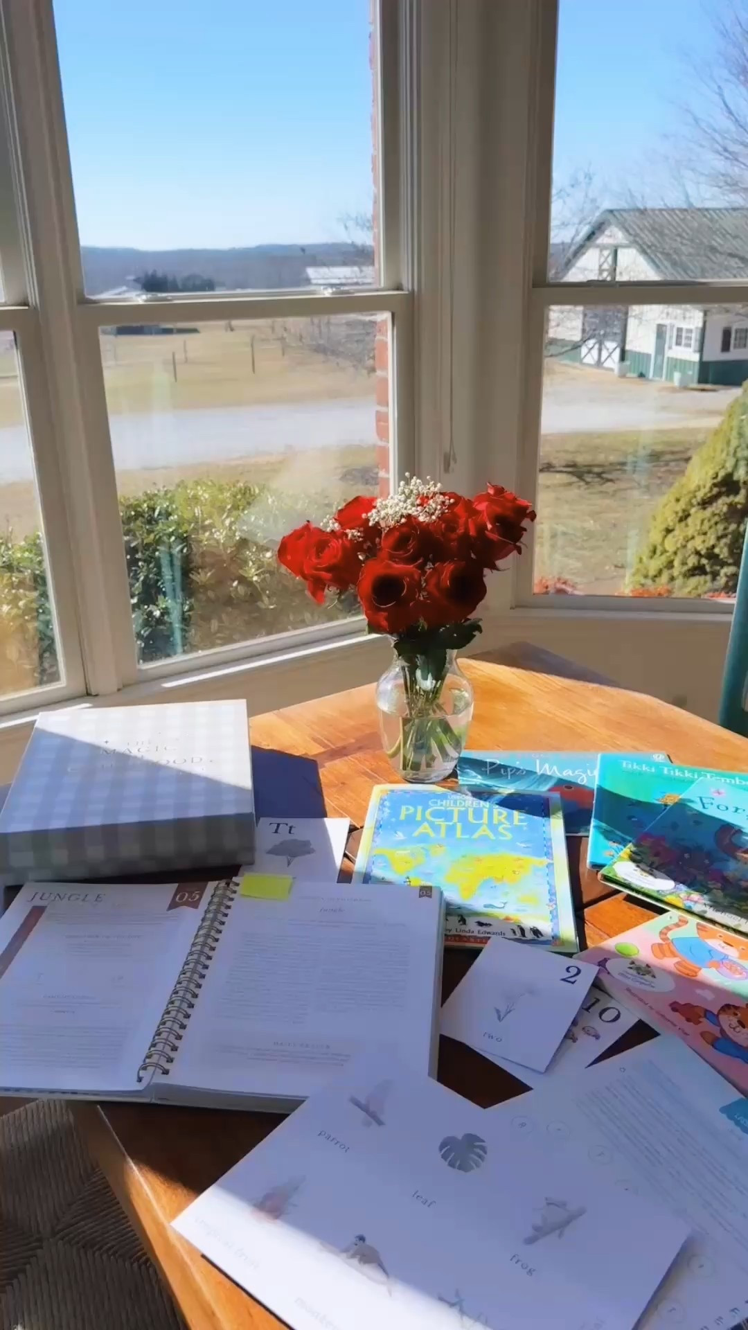 We sure do love our sweet little Monday morning homeschool preschool lessons 👩‍🏫🍎✏️📚 to start off a brand new week!! 🗺️📍Learning all about the jungle (via o ur adorable curriculum by @clairemariahmurray // @paperpeonypress ) and letter “T” (with our @thegoodandthebeautiful workbook, too)!! 📖 