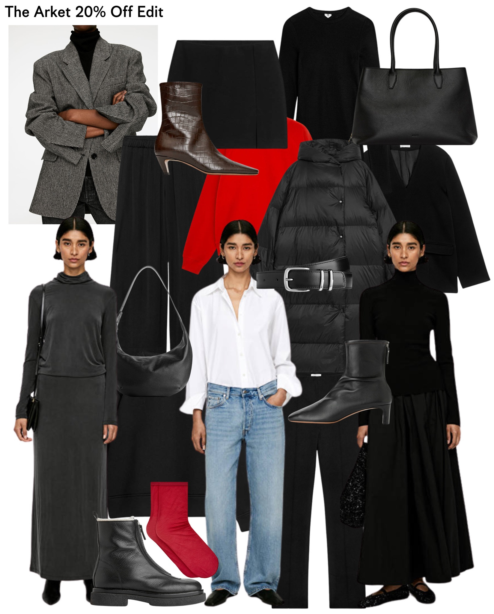 The Arket 20% Off Edit 

Sale | edit | boots | trousers | jumper | red | dress | blazer | shoes | coat | top | jeans | autumn | winter | fall | workwear | cozy 

#LTKautumn #LTKwinter #LTKCyberWeek