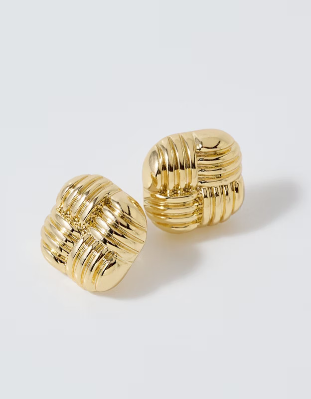 Aerie Etched Cushion Earrings | Aerie