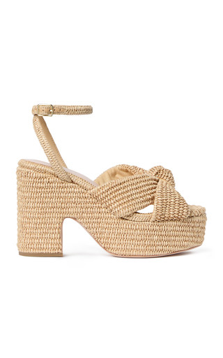 Raffia Platform Sandals | Moda Operandi (Global)