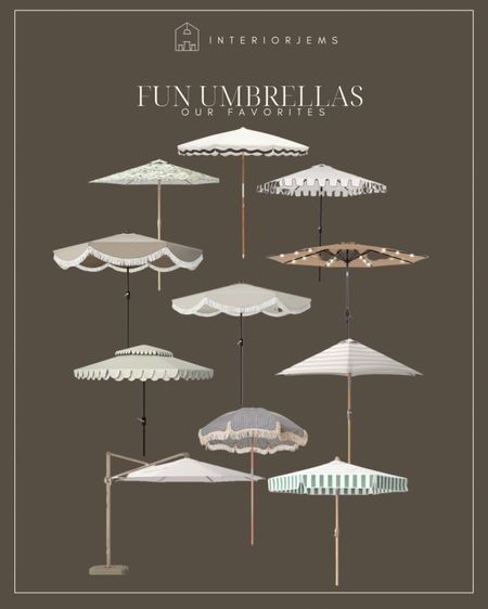 Fun umbrellas, outdoor umbrellas, small umbrella, large umbrella, patio umbrella, scalloped umbrella, patio, Wayfair

#LTKstyletip #LTKsalealert #LTKhome