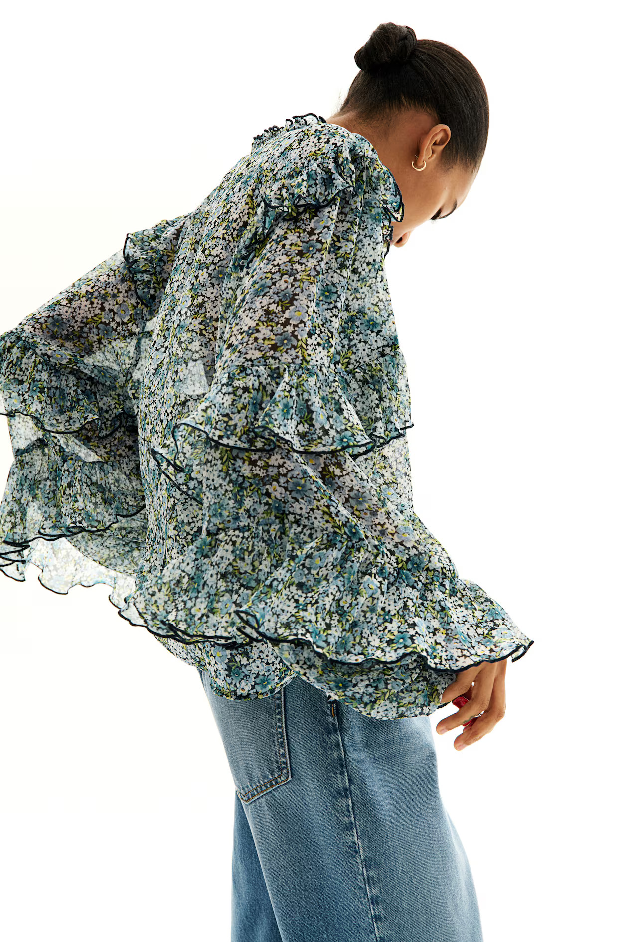 Flounced Chiffon Blouse | H&M (US + CA)