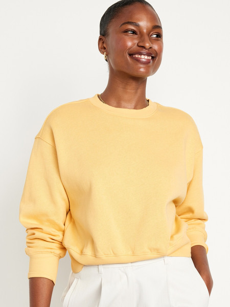 French-Terry Drop-Shoulder Sweatshirt | Old Navy (US)