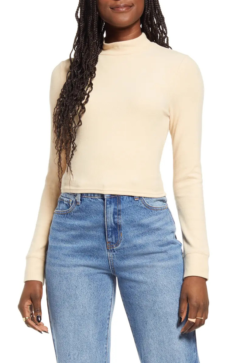 Easy Rib Mock Neck Top | Nordstrom