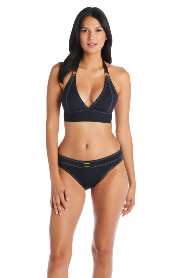 A Fine Line Halter V Neck Bikini Top | Bleu Rod Beattie