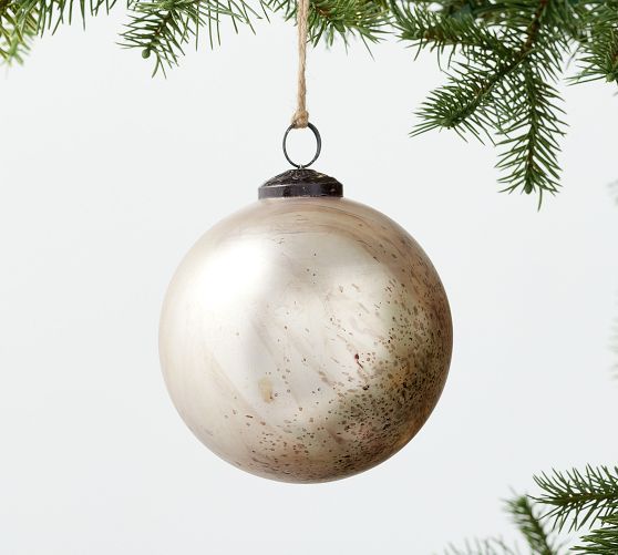 Watercolor Copper Mercury Glass Globe Ornament | Pottery Barn (US)