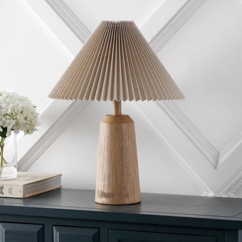 Anirudh 20.5" Rustic Scandinavian Resin/Iron Lighthouse LED Table Lamp with Pleated ShadeByJoss &... | Wayfair North America