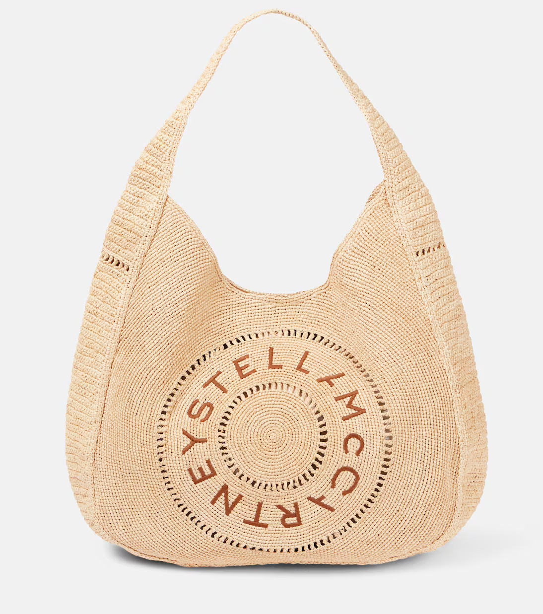 Logo embroidered raffia tote bag | Mytheresa (INTL)