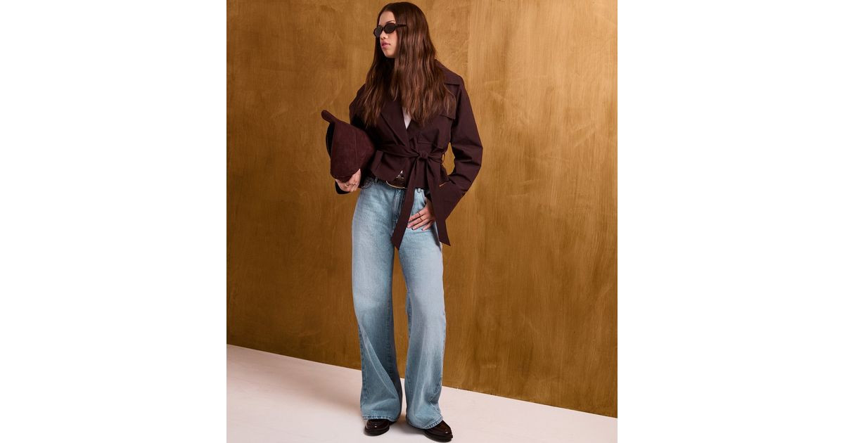 Light Blue Adalae High Waisted Wide Leg Jeans | New Look | New Look (UK)