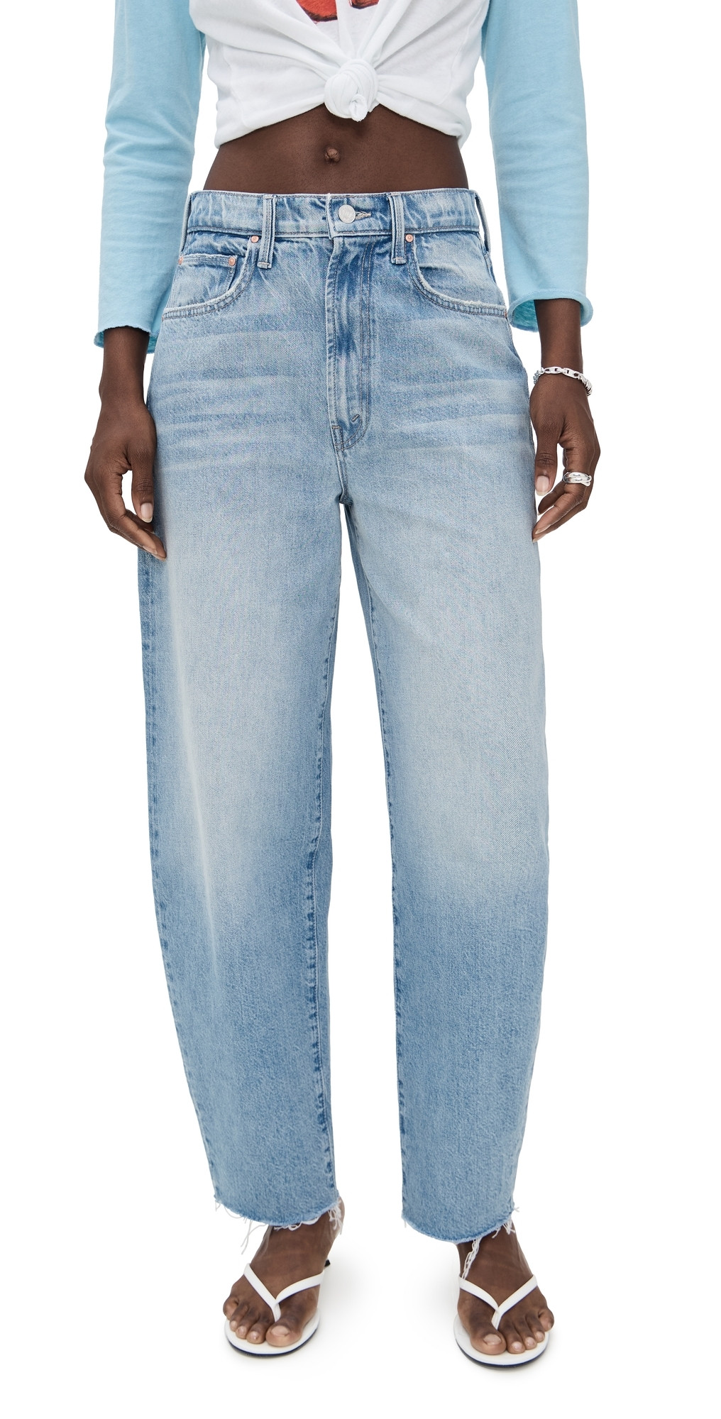 MOTHER The Fangirl Hover Fray Jeans Floral Fury 28 | Shopbop