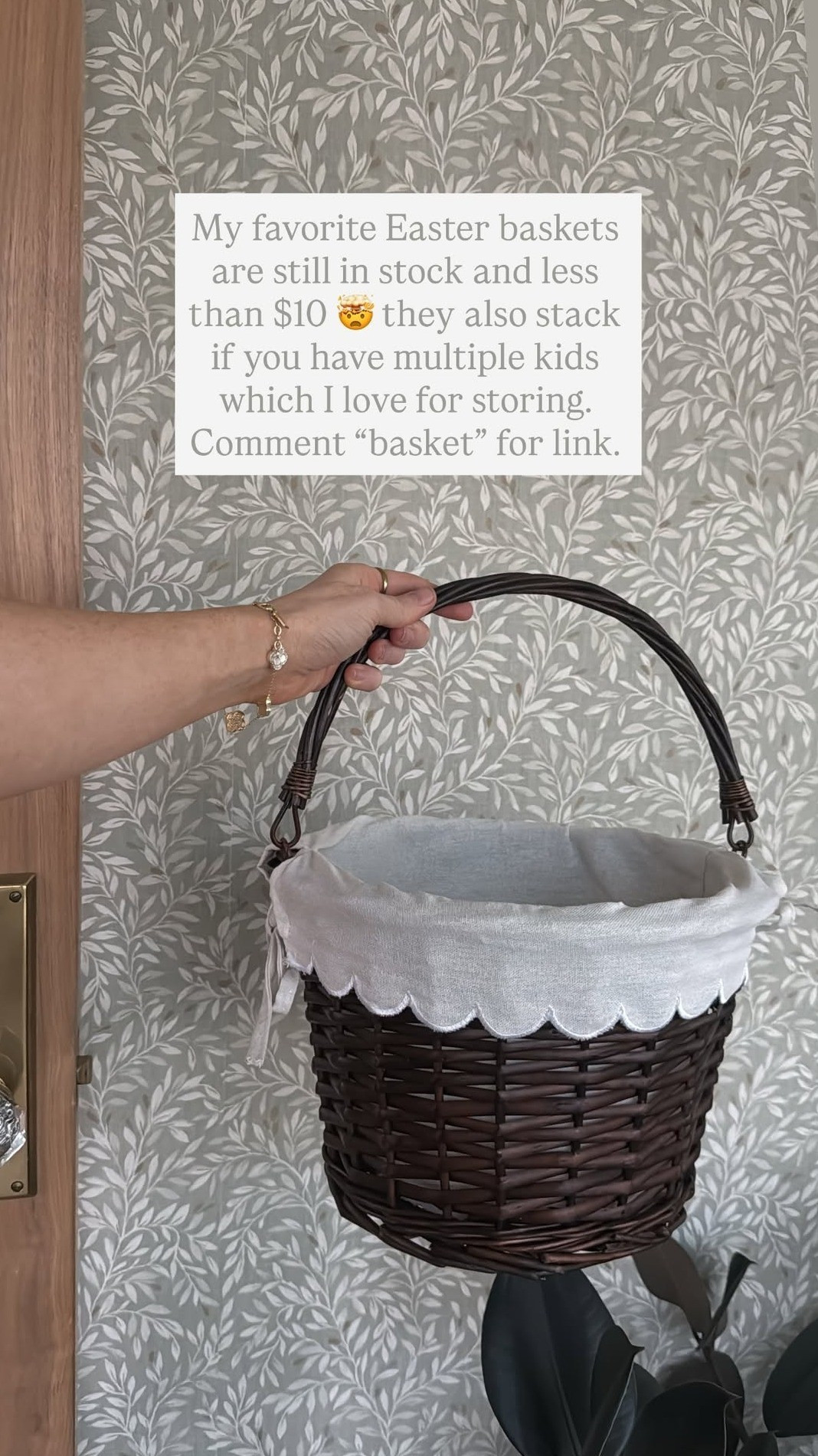 These Easter baskets are SO good. Less than 10 dollars, they stack to make storing easier, and have the cutest scalloped lining! 

 #LTKSeasonal